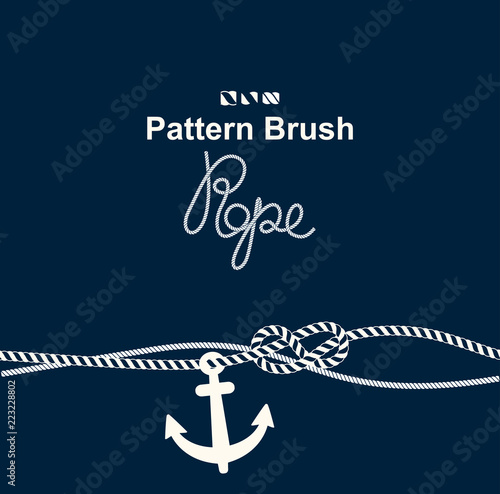 vector brush old sea rope