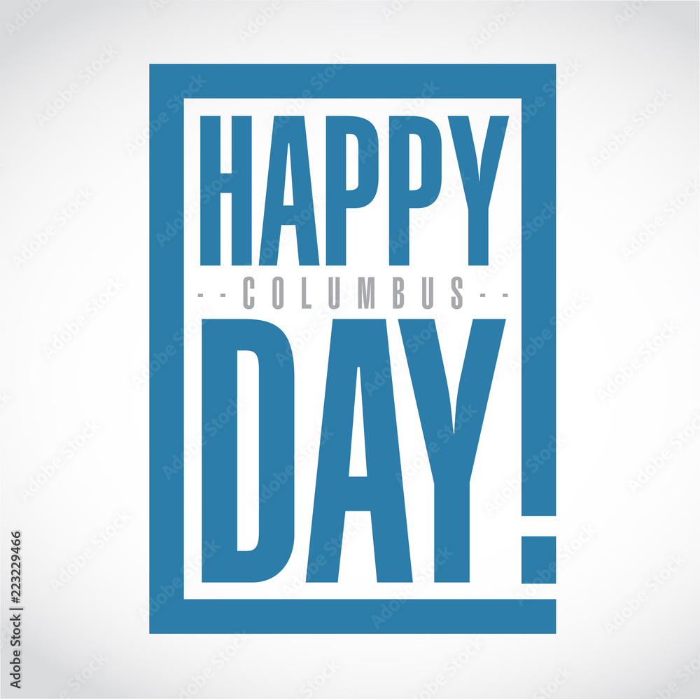 happy columbus day exclamation box message happy columbus day exclamation box message