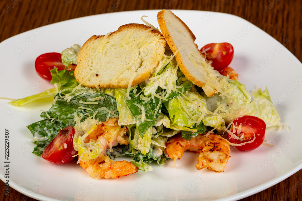 Caesar salad with prawn Caesar salad with prawn