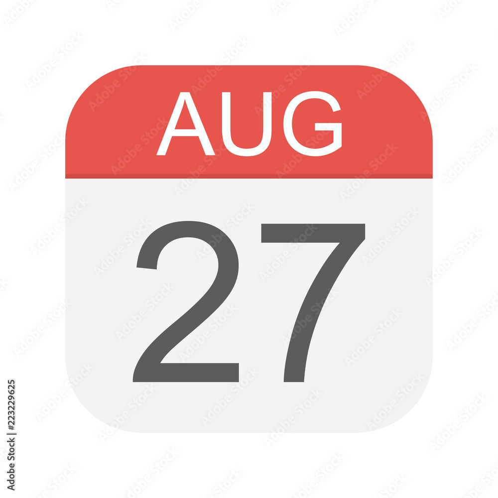 August 27 - Calendar Icon August 27 - Calendar Icon