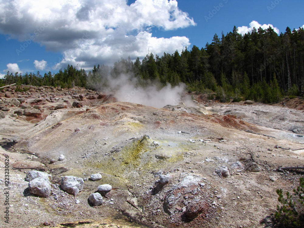 Fumaroles in Yellowstone National Park, USA
