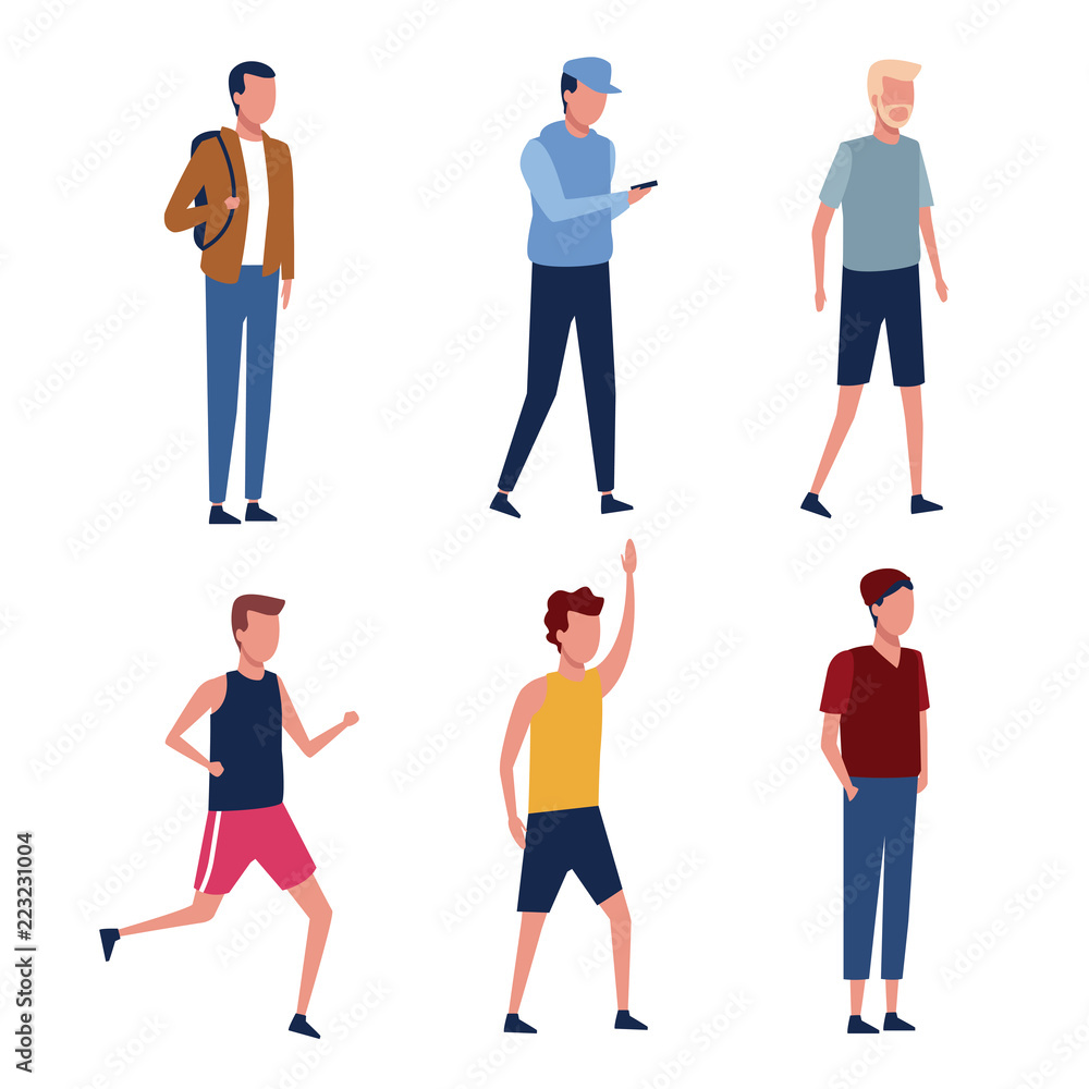 Set of mens avatar Set of mens avatar