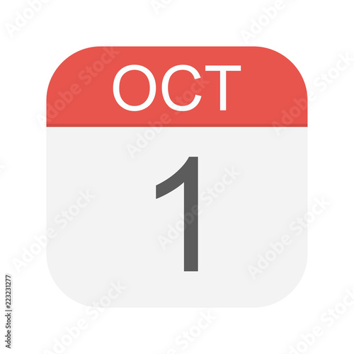 October 1 - Calendar Icon
