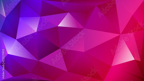 Abstract polygonal background of many triangles in purple colors