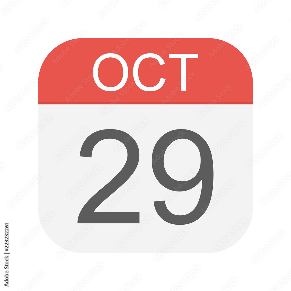 October 29 - Calendar Icon October 29 - Calendar Icon