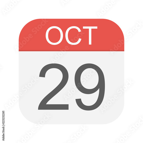 October 29 - Calendar Icon