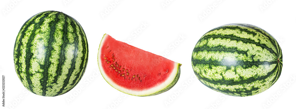 Fresh watermelon isolated on white background with clipping path Fresh watermelon isolated on white background with clipping path