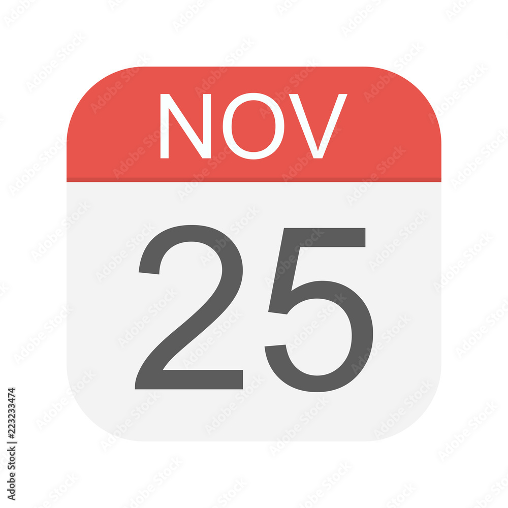 November 25 - Calendar Icon November 25 - Calendar Icon