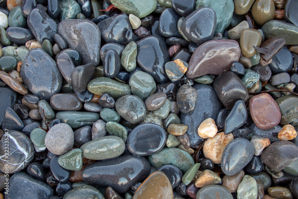 Shiny Wet Stone Pattern at the Beach Shiny Wet Stone Pattern at the Beach