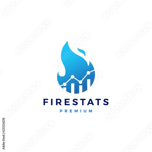 fire statistic stats logo vector icon design inspirations