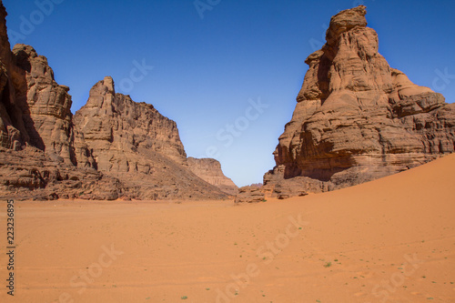 Amazing rock formation in Tadrart Rouge. Tassili n’Ajjer National Park, Algeria 