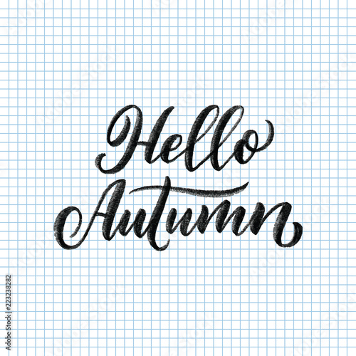 Hello autumn. Hand drawn ca...