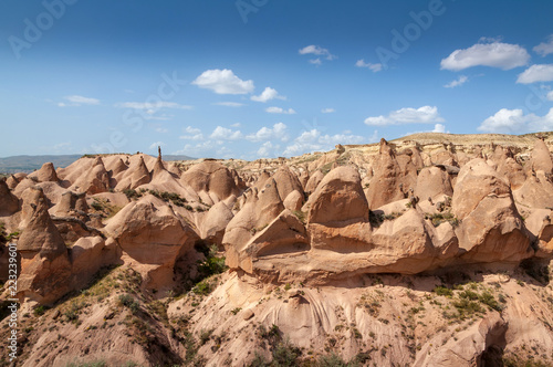 Famous center of balloon fligths in the Goreme, Cappadocia, Turkey. photo