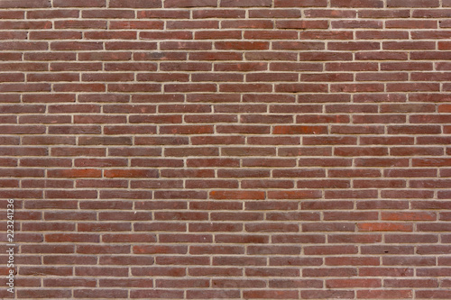 even brick surface lined with a thin, narrow brick
