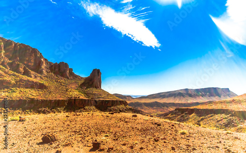 Mountain landscape in the Mountains of Jbel Sarhro in Morocco photo