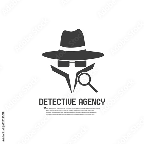 Detective agency badge. Vector illustration
