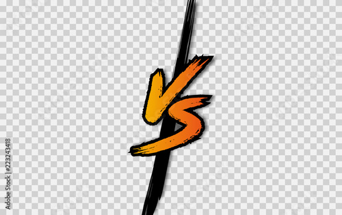 VS. Versus letter logo. Battle vs match, game