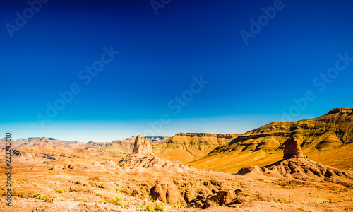 Rock formation in the mountain area of Jbel Sarhro in Morocco © streetflash