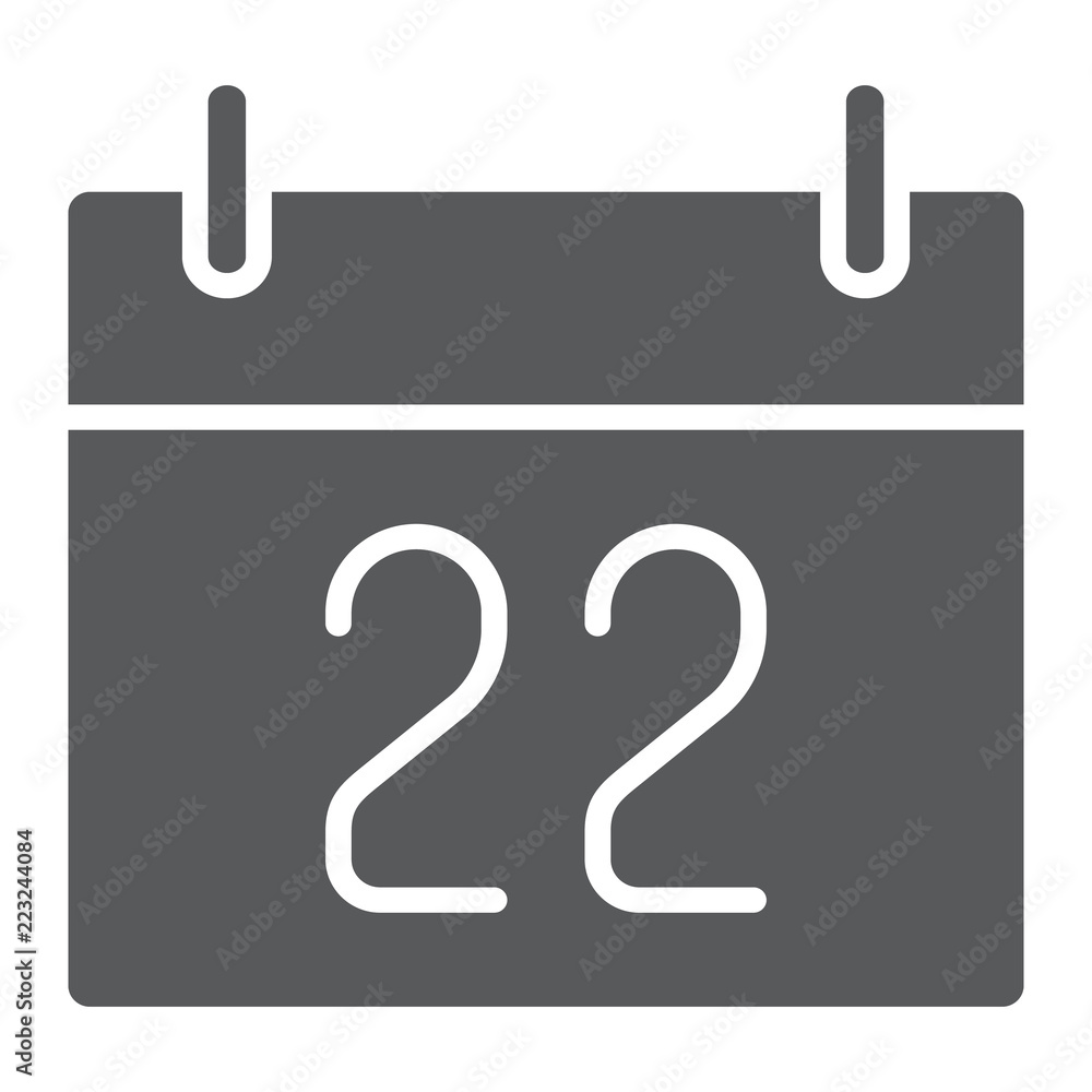 Thanksgiving calendar glyph icon, holiday and november, day sign, vector graphics, a solid pattern on a white background Thanksgiving calendar glyph icon, holiday and november, day sign, vector graphics, a solid pattern on a white background