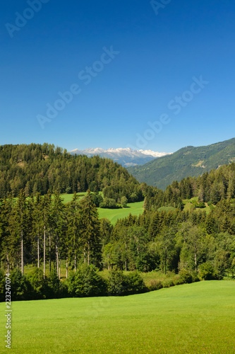 Beautiful landscape in a hiking trail in Austria photo