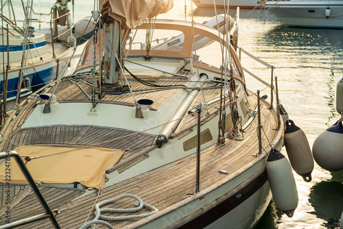 Yacht on dock