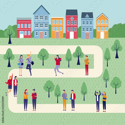 Students at city