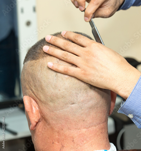 male barbershop haircut