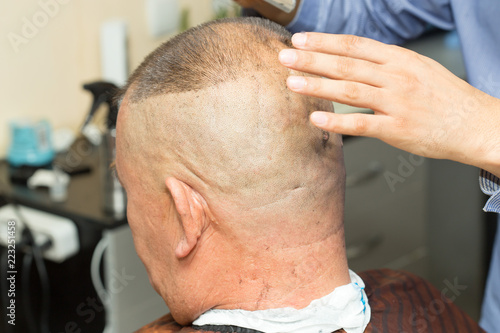 male barbershop haircut