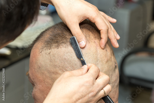 male barbershop haircut