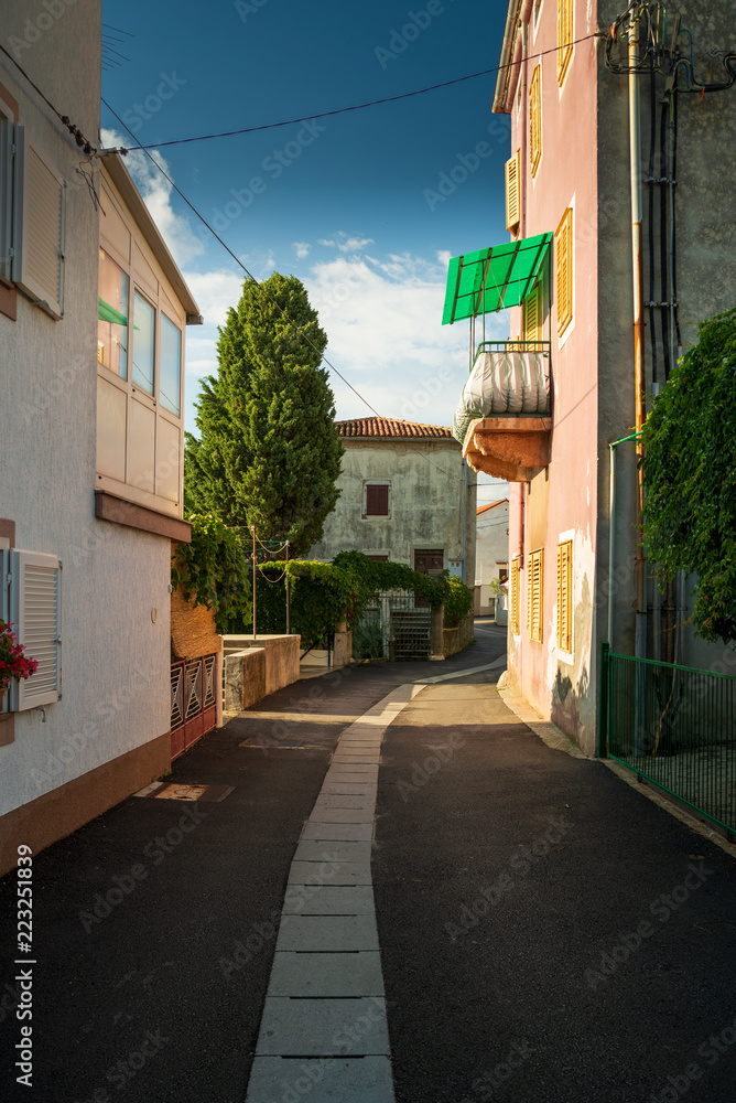 Street of Baska , Krk Island, Croatia