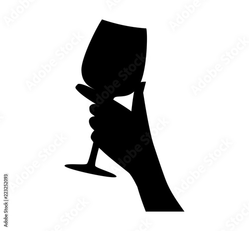 hand with a glass