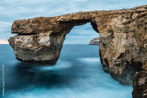 Seascapes of Dwejra Gozo Azurwindow, bluehole. long expousure. Malta