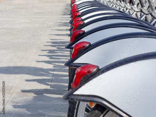 A number of brake lights photo