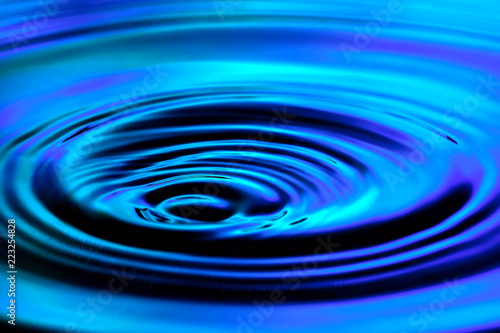 Water ripples on nice blue background. Abstract water texture pattern.