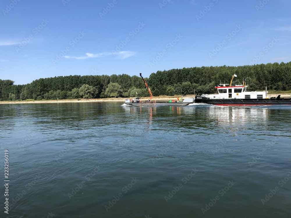 Rhein bei Neuburg, Rheinfähre