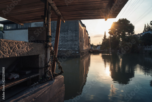 The suzhou ancient houses along the river