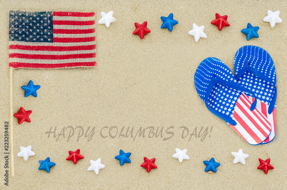 Obraz premium Happy Columbus Day (USA) background