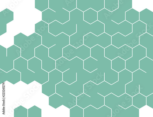 Geometric background design with hexagon elements.