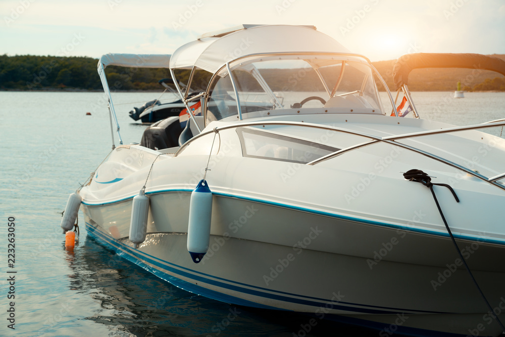 Fototapeta premium Modern yacht on the sea