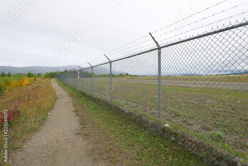 Whitehorse,Canada-September 11, 2018: View of Whitehorse Airport Trail