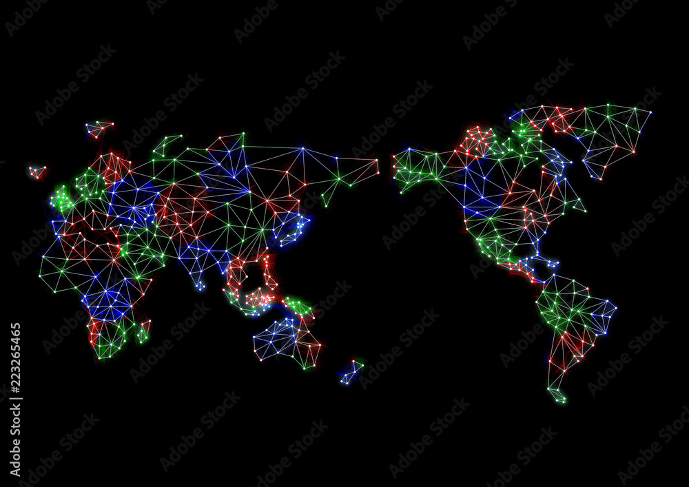 Fototapeta premium Abstract world map