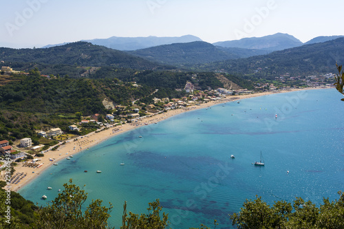 Panoramic view of Ag. Georgios Pagon, Corfu island, Greece photo