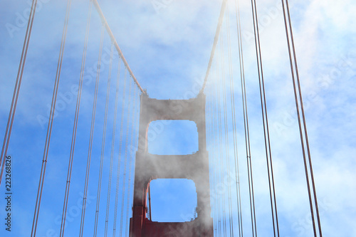 Golden Gate into the fog