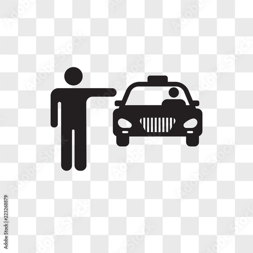 Cab vector icon isolated on transparent background, Cab logo design