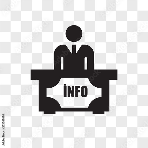Info vector icon isolated on transparent background, Info logo design