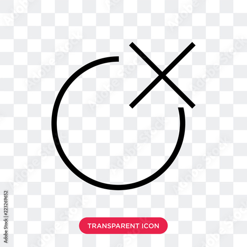 close vector icon isolated on transparent background, close logo design
