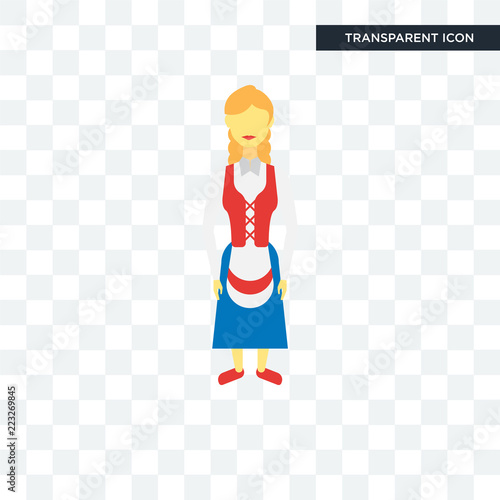Norwegian vector icon isolated on transparent background, Norwegian logo design