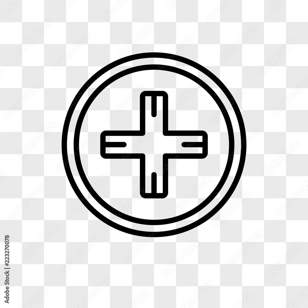 Obraz premium First aid vector icon isolated on transparent background, First aid logo design