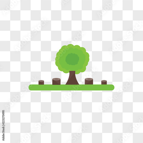 Deforestation vector icon isolated on transparent background, Deforestation logo design