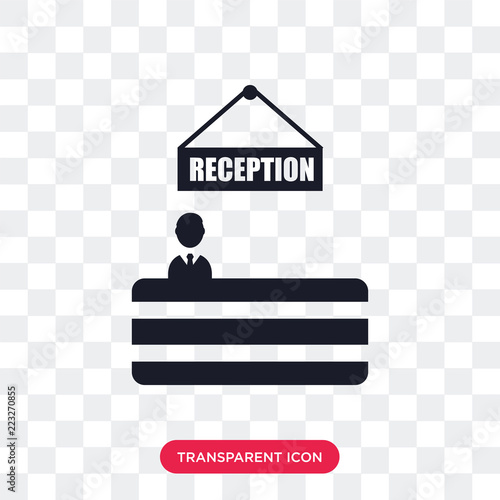 Reception vector icon isolated on transparent background, Reception logo design